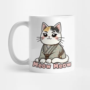 Japanese cat Kabuki Vintage cat Mug